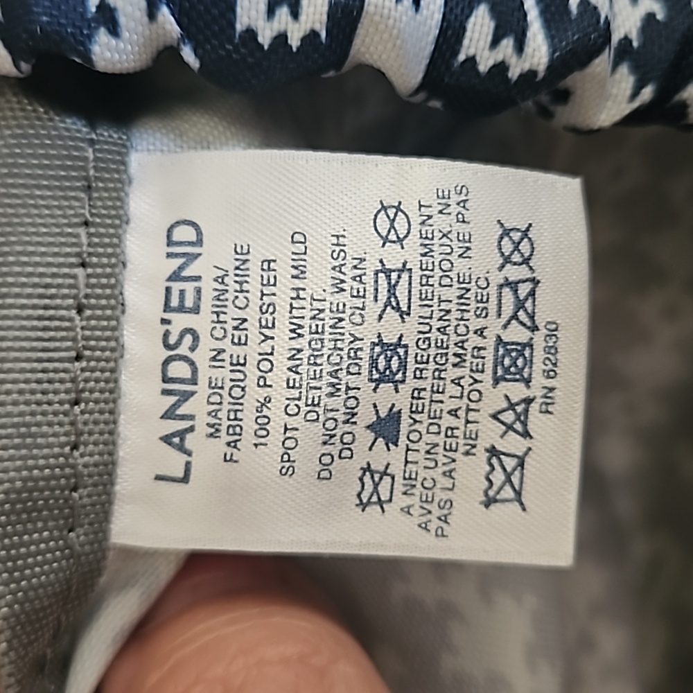 Lands' End Ombre Aztec Drawstring Backpack - image 3